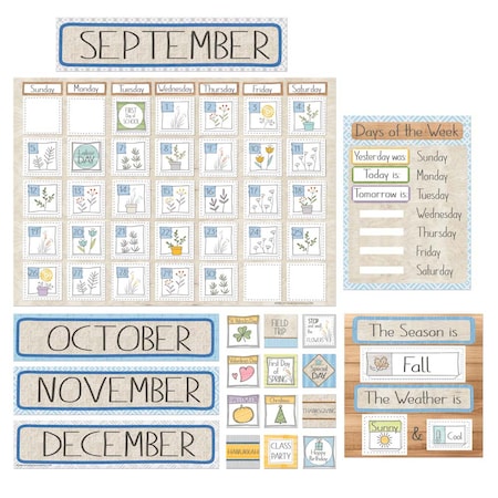 Eureka A Close-Knit Class Calendar Set Bulletin Board Set 847788